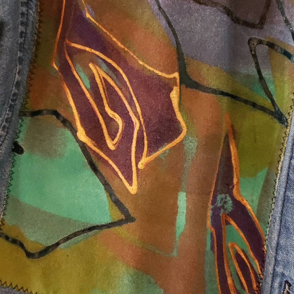 Dress painted by and designed by V.C.TORIAS